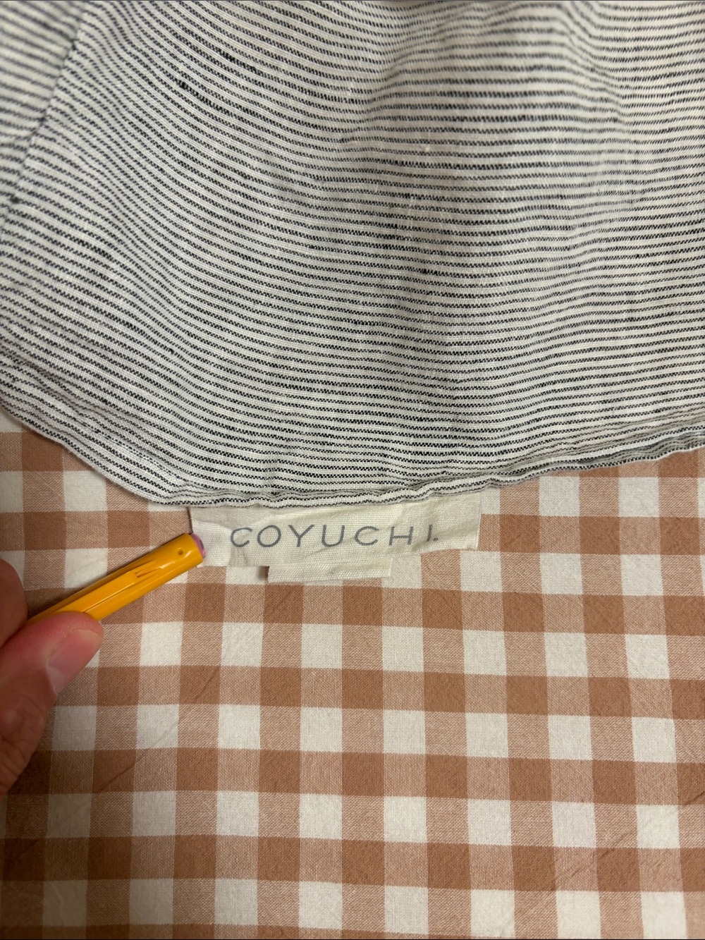 Coyuchi Striped Linen Pillow cover European size